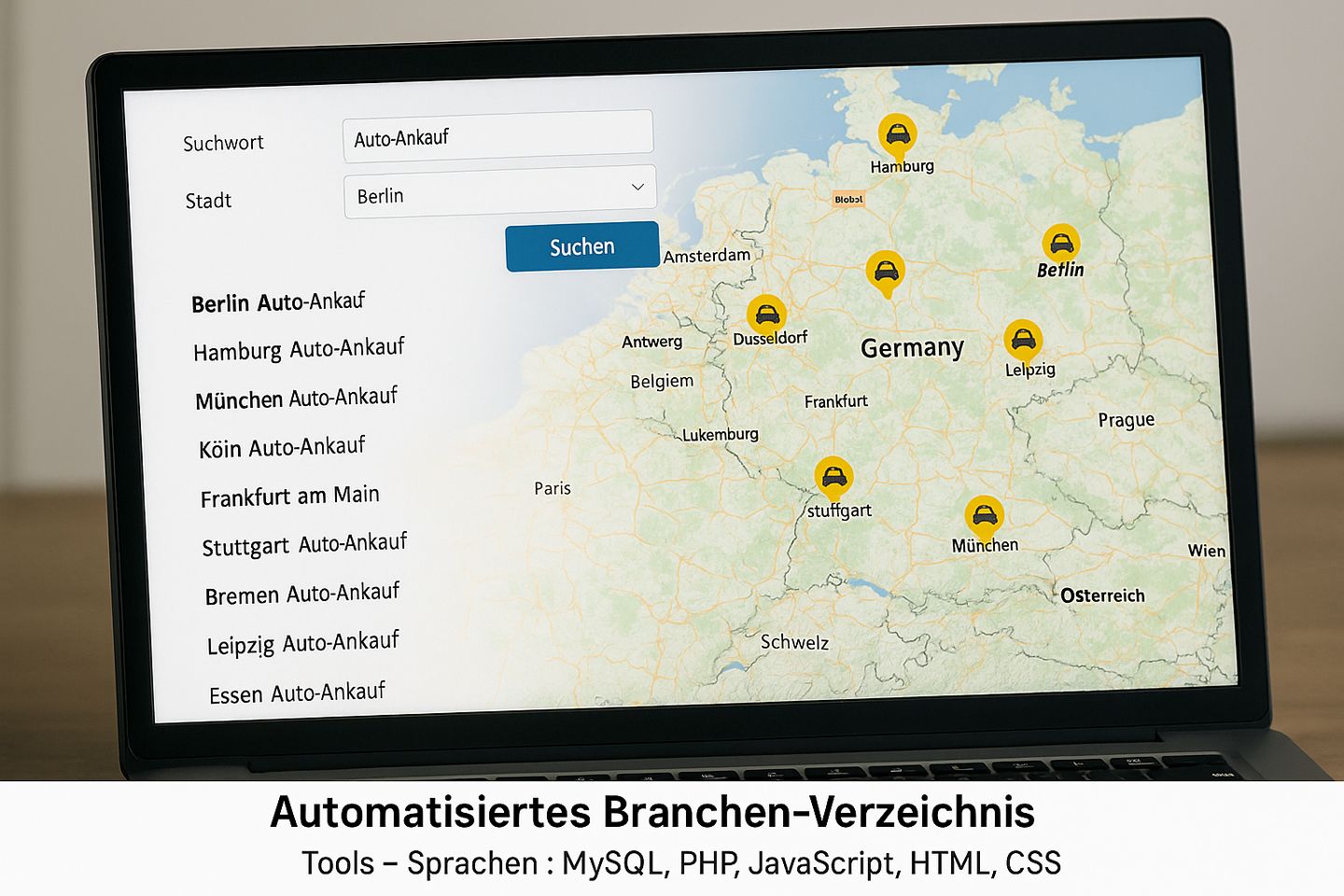 Automatisiertes Branchen-Verzeichnis