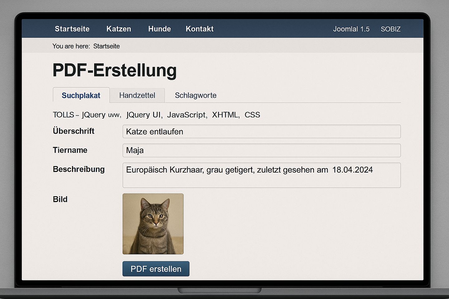 PDF Generierung für Joomla 1.5 / Sobi2 